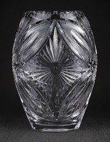 1O781 beautiful thick-walled large lead crystal vase decorative vase 25.5 Cm