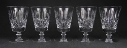 1O785 beautiful crystal stemmed cognac brandy glass 5 pieces 11 cm