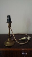 Old copper bedside - table lamp