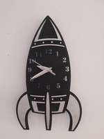 Rocket-shaped wall clock