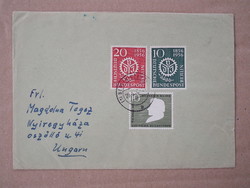 1956. West Berlin: running letter envelope - with valuable stamps, see also description