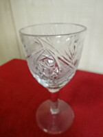 Red wine crystal glass with base, height 14 cm. Jokai.