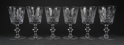 1O864 flawless stemmed polished champagne glass set 6 pieces 13.8 Cm