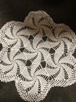 2 Needlework in 1. Crocheted lace with a circular decorative pattern, 2 identical