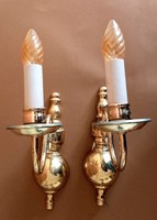 Gold-colored wall lamp in pairs, negotiable design art deco