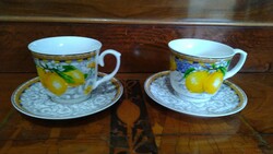 Pair of Italian tea cups (lemon)