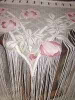 Beautiful vintage-style colorful rose ribbon stained glass / panoramic curtain