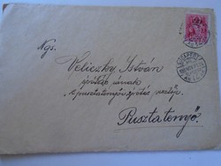 Letter D198521 - István Veliczky Pusztatenyő - construction manager 1939 (today Tiszatenyő)