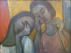 Tokay Ilona (1907 - 1988) Sirató c Képcsarnokos festménye Eredeti Garanciával!