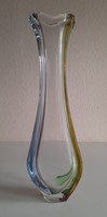 Vintage cseh többrétegű fújt üveg "Rhapsody" váza, Frantisek Zemek