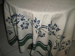 Beautiful woven tablecloth with beautiful floral pattern