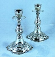 Very nice pair of antique silver candle holders, Sweden!!!