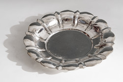 Silver art deco round bowl