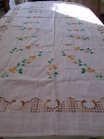 Hand embroidered tablecloth 186 x 96 cm.
