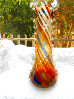 Murano vase made of multicolored glass - 27 cm