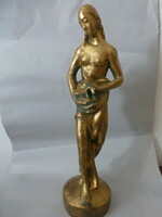 Bronzed nude statue marked hb. Hygieia is the goddess of cleanliness