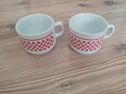 Zsolnay coffee cup with red pattern
