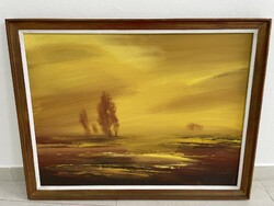 Tamás Darabont hot summer landscape forest sunset oil painting picture modern