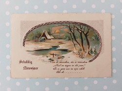 Régi képeslap 1929 karácsonyi levelezőlap havas táj