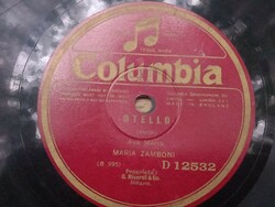 Columbia art deco vinyl record, verdi otello from the 1930s, collector's item!