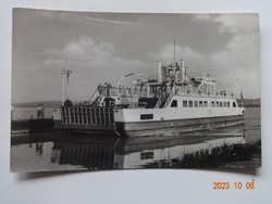 Old postcard: ferry boat on Balaton (1962)