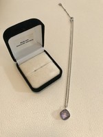 Swarovski nyaklánc lila kővel