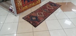 3294 Iráni Hamadan kézi csomózású perzsa szőnyeg 60X170CM ingyen futárral