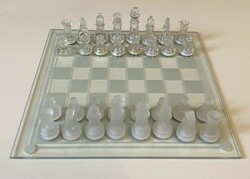 ÜVEG LAPOS SAKK KÉSZLET 25 X 25 CM EREDETI DOBOZZAL