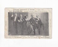 Theater operetta advertising postcard postman
