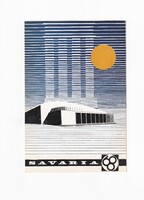 Savaria 1968 postcard (national song meeting Szombathely) postal clerk