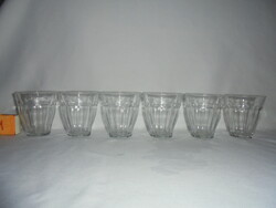 Six retro classic pressing coffee cups together - glass - the larger size
