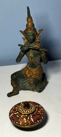 Shiva istennő bronzból, aranyozással