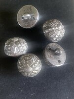 Silver buttons with master mark