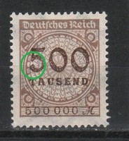 Misprints, curiosities 1306 (reich) mi 313 a p ht 3.00 euros postmark