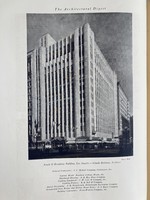 Architectural Digest vintage amerikai építészeti magazin 1931-ből, art deco, modernista épületekkel