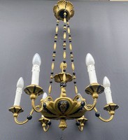Biedermeier wooden chandelier.
