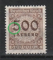 Misprints, curiosities 1304 (reich) mi 313 a p ht 3.00 euros postmark