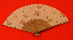 Chinese fan made of wooden plates and silk