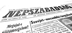 1985 november 2  /  NÉPSZABADSÁG  /  AJÁNDÉKBA! Eredeti, régi újság. Ssz.:  19048