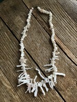 Old white coral necklace with gold-plated clasp