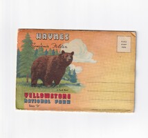 Welcome yellowstone park envelope-postcard 1940-1945 (2-sided beautiful leporello) 
