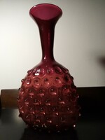 Szazadfordulos fujt Cranberry uveg vaza