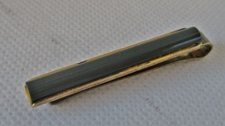 Beautiful vintage silver men's stone tie clip