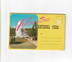 Üdvözlő Yellowstone nemzeti park boríték-képeslap (2 oldalas leporelló)