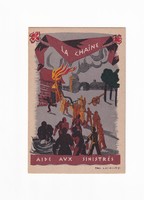 Artist postcard paul lavalley 1940-1944 (the chain) postal clerk