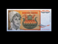 UNC - 100 000 DINAR - JUGOSZLÁVIA - 1993