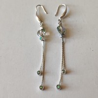 Long crystal earrings 8cm
