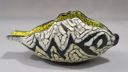 Retro gorka gauze ceramic fish-shaped bowl