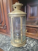 Antique copper kerosene candle holder, lamp