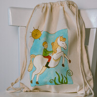 Fairy tale hero - painted backpack